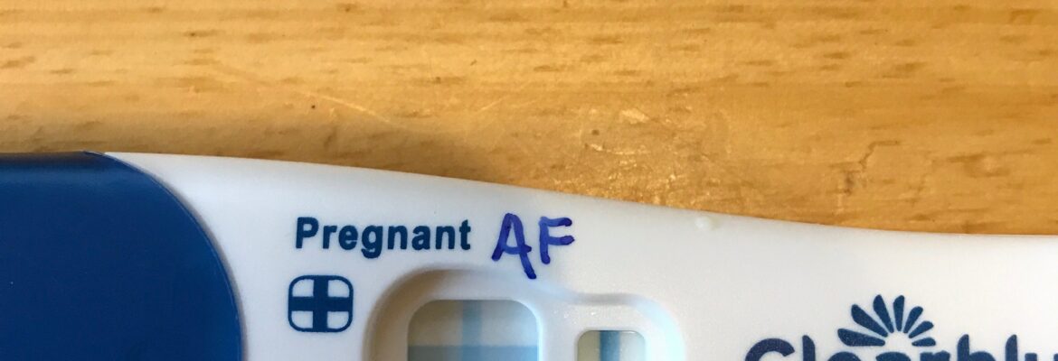 A pregnancy test showing a negative result.